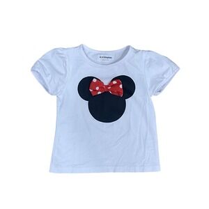 Minnie Mouse Red Polka Dot Bow Short Sleeve Character Disney Theme 3T